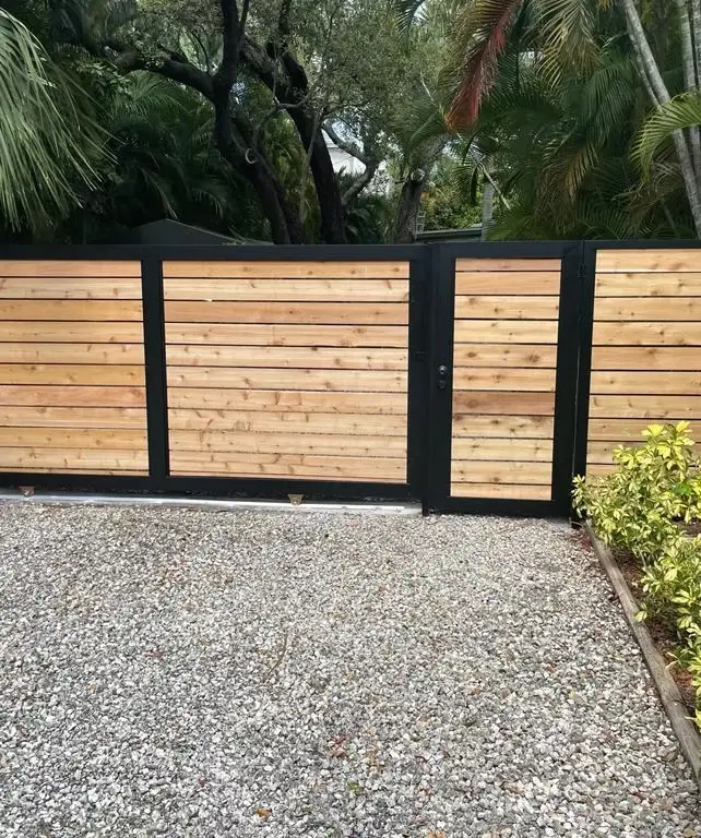 Wood fence